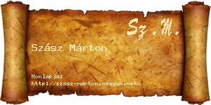 Szász Márton névjegykártya